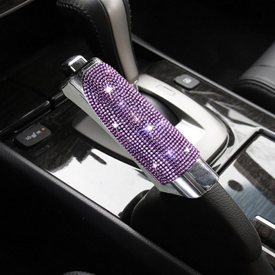 Jauni Luksusa Bling Auto Gears Rokas bremzes Pārsegs Automašīnas Dekorācijas Automašīnas Dimanta Rozā automašīnu Assessoires Interjers Sieviešu meitenēm