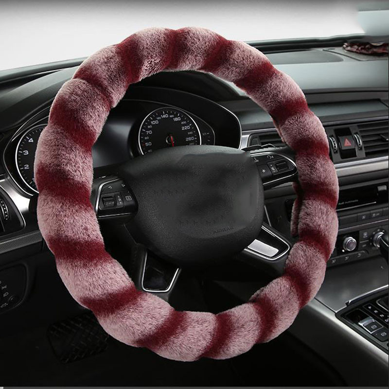 Automašīnas stūres rata pārsegs plīša ziemas mīksts un ērts, lai uzturētu siltumu Auto salona piederumi Aksesuāri Para Auto Stuurhoes