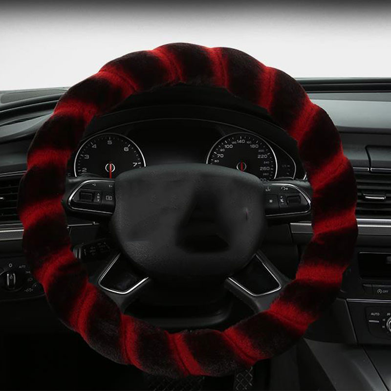 Automašīnas stūres rata pārsegs plīša ziemas mīksts un ērts, lai uzturētu siltumu Auto salona piederumi Aksesuāri Para Auto Stuurhoes