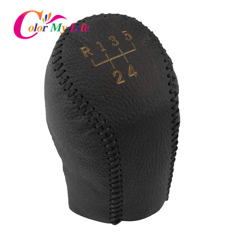 Color My Life 5 6 kiirusega nahast käigurihmad Hyundai Elantra GT Accent Solaris Avante MD I30 MT auto käigukangi nupu kattekorpuse jaoks