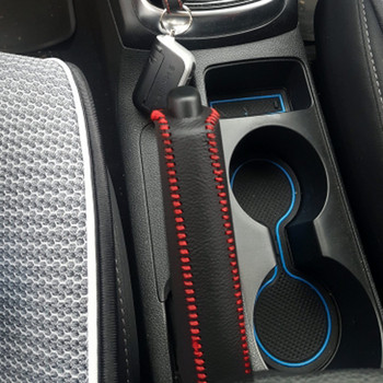 Δερμάτινο κάλυμμα χειρόφρενου αυτοκινήτου εσωτερικό για Volkswagen VW Polo Golf 3 Beetle MK2 MK3 MK4 MK5 MK6 MK6 Bora CC Passat B6 B5 B7