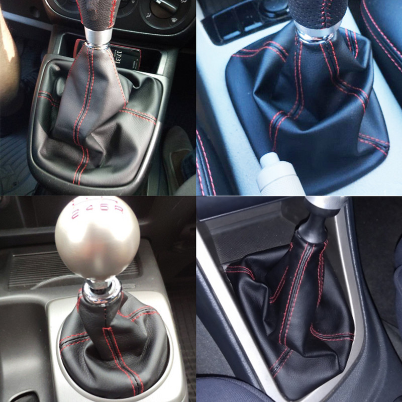 Negru universal pentru mașină din piele PVC schimbător de viteze pârghie cizme capac de praf guler pentru Toyota/Honda/BMW/VW/Benz/Opel