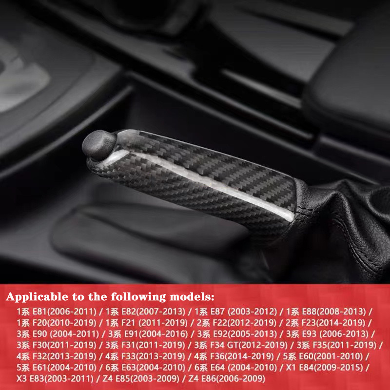 Uus auto käsipiduri käepidemete katte trimm BMW E46 E90 E91 E92 E93 E86 E87 F31 F32 F61 F20 universaalse süsinikkiust mustriga tarvikud