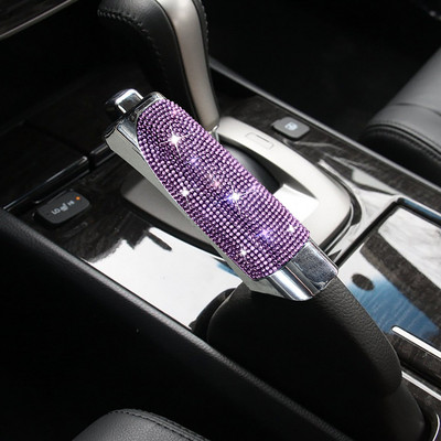 2022 Huse universale de frână de mână de mașină de cristal Guler antiderapant pentru schimbarea vitezelor auto Diamante Accesorii pentru interior pentru femei