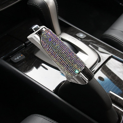 2022 Huse universale de frână de mână de mașină de cristal Guler antiderapant pentru schimbarea vitezelor auto Diamante Accesorii pentru interior pentru femei