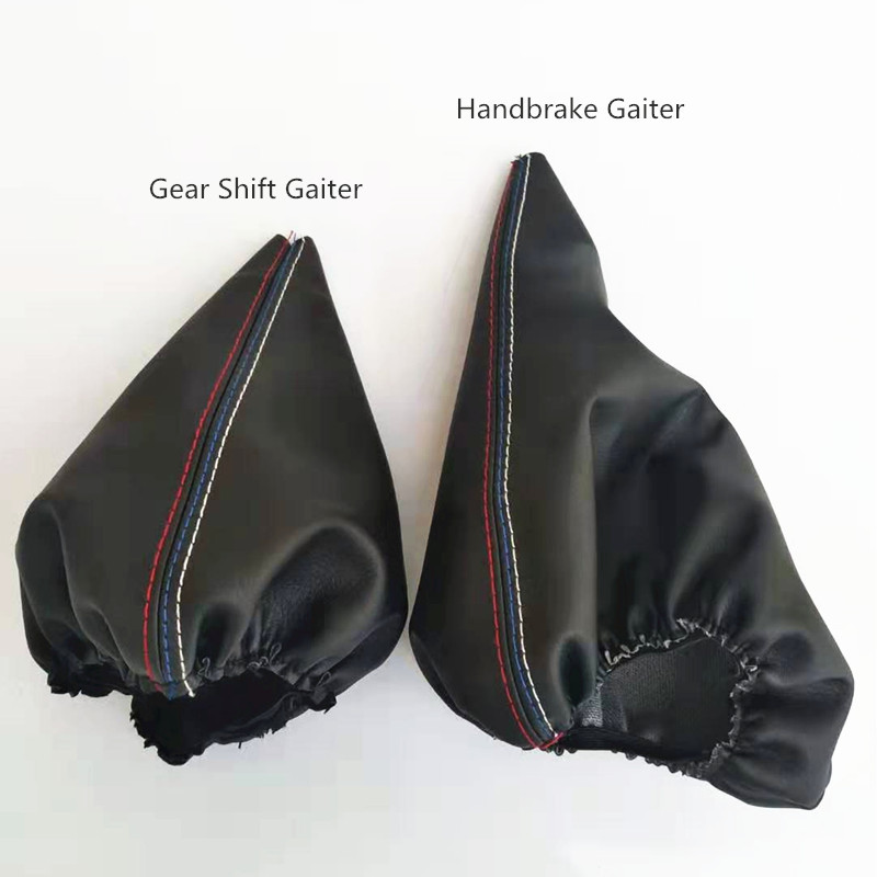 Colier de schimbare a vitezelor pentru mașină Capac portbagajul frână de mână manuală pentru BMW Seria 3 E36 E46 E30 E34 M3 Z3 Accesorii M din piele neagră
