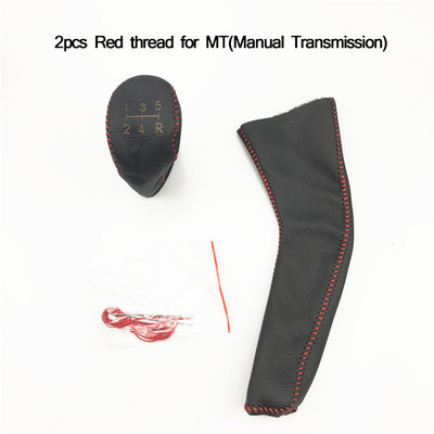 Bőr kézifék sebességváltó burkolat készlet autós kiegészítők autóstílus tok MITSUBISHI outlander Lancer Evolution Pajero ASX-hez