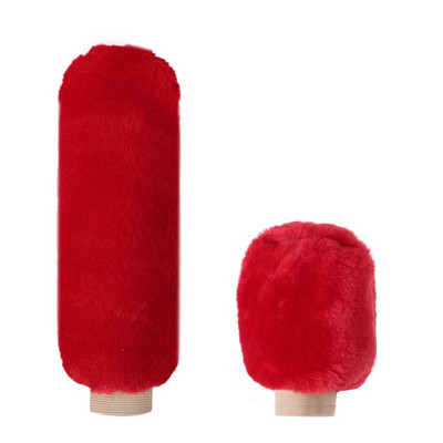 2 buc. Huse pentru mânerul frânei de mână de la mașină, capac pentru mânerul schimbătorului de viteze, mânecă de pluș, iarnă, moale, caldă, frână de mână