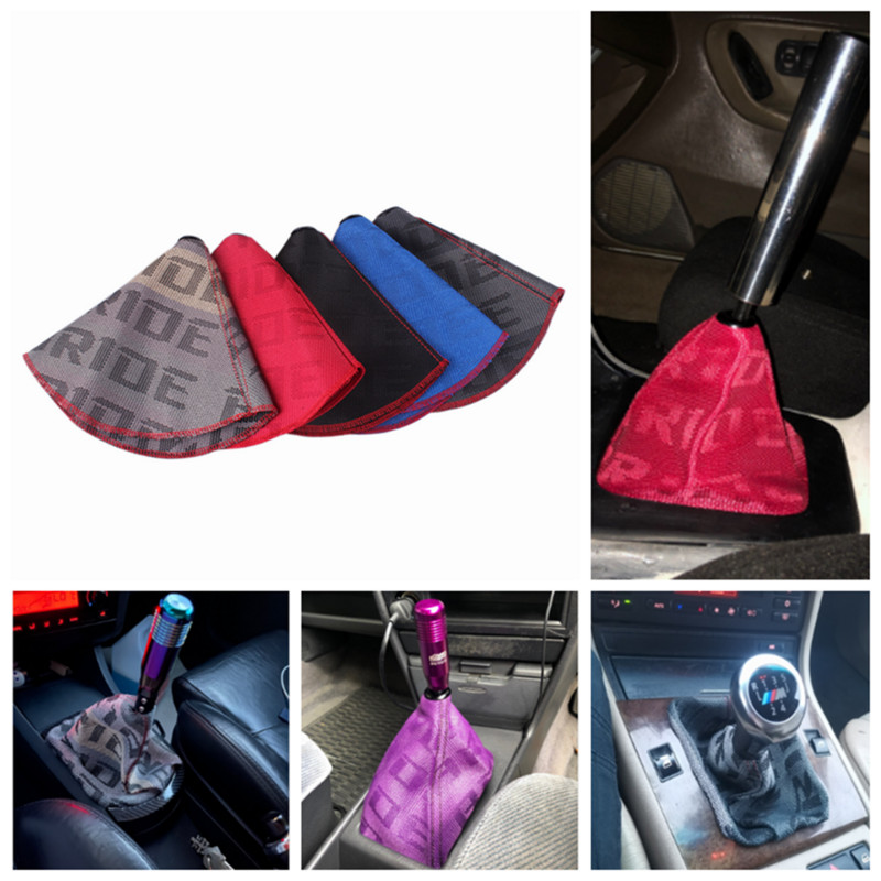 JDM Style Bride Canvas Universal Shift Lever Buton Capa cizme Racing Shift Buton Gulerele RS-SFN059