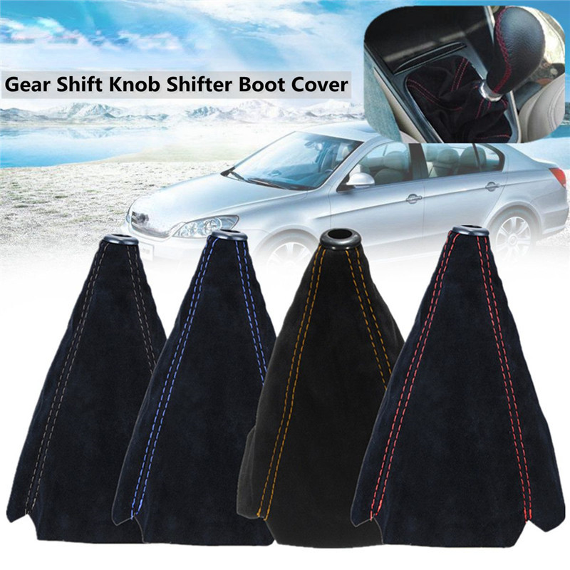 Guler schimbător de viteze pentru mașină din piele PU Capac butonului de schimbător 16 mm Universal din piele PU Guler pentru viteze auto Capac cizme Decorare ghetar