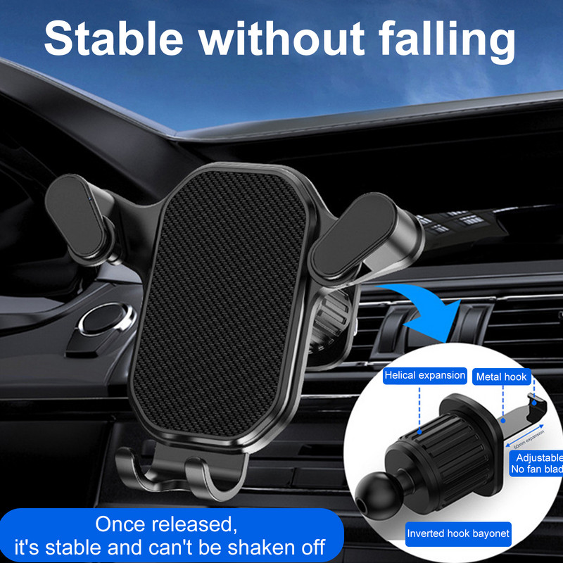 Automaatne õhutusava telefonikinnituse laiendusklamber Ventilatsiooniava telefonialus, käed-vabad, sobib kõikidele telefonidele iPhone Samsungi autotarvikud