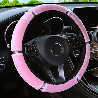 Autó kormánykerék burkolat Crystal Diamond Sparkling Car SUV Kormánykerék védő Jármű Autó Dekoráció Szénszálas