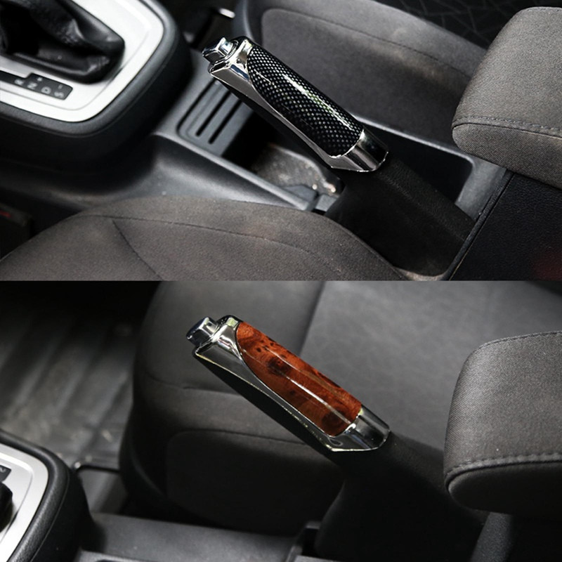 Frână de mână pentru mașină SUV Fibră de carbon Husă de protecție a lemnului Decorat Manșon pârghie de frână de mână Accesorii pentru stilul mașinii Nou