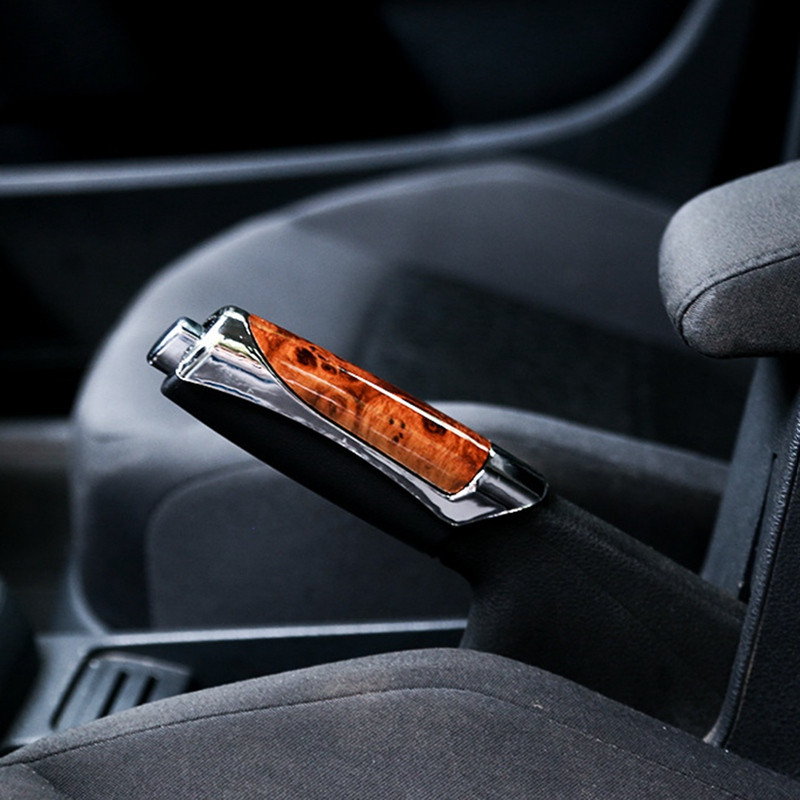 Frână de mână pentru mașină SUV Fibră de carbon Husă de protecție a lemnului Decorat Manșon pârghie de frână de mână Accesorii pentru stilul mașinii Nou