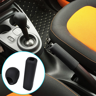 Pentru Benz Smart Fortwo Forfour 2015-2017 Buton de viteză din silicon Capac frână de mână Mănușă de schimbare piele Cap Manșon Husă Car Styling