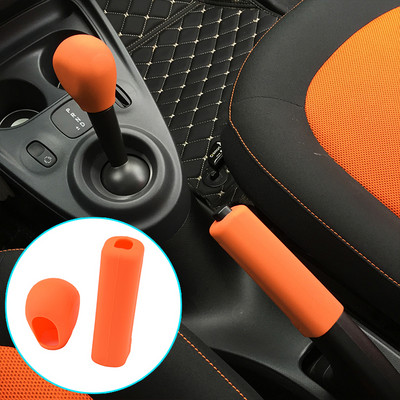 Pentru Benz Smart Fortwo Forfour 2015-2017 Buton de viteză din silicon Capac frână de mână Mănușă de schimbare piele Cap Manșon Husă Car Styling