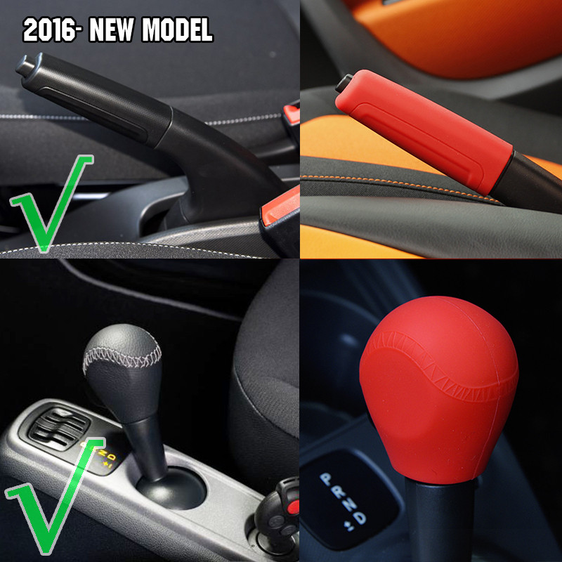 Pentru Benz Smart Fortwo Forfour 2015-2017 Buton de viteză din silicon Capac frână de mână Mănușă de schimbare piele Cap Manșon Husă Car Styling