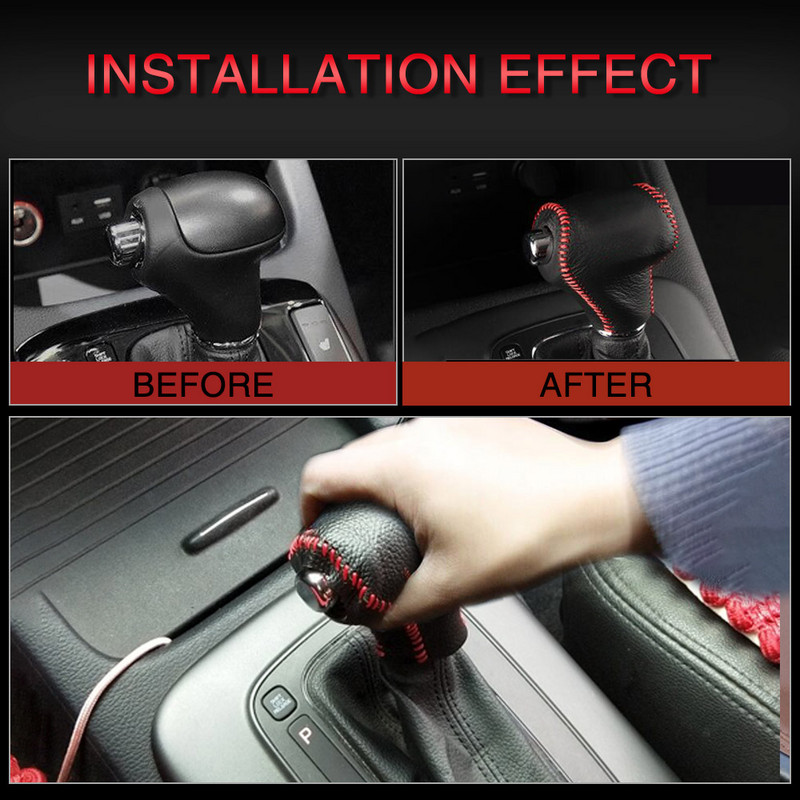 Pentru Kia Sportage R Cerato K3 K5 Sorento 2011-2015 Husa pentru accesorii auto Carcasa din piele Colier schimbator de viteze Husa capac frana de mana