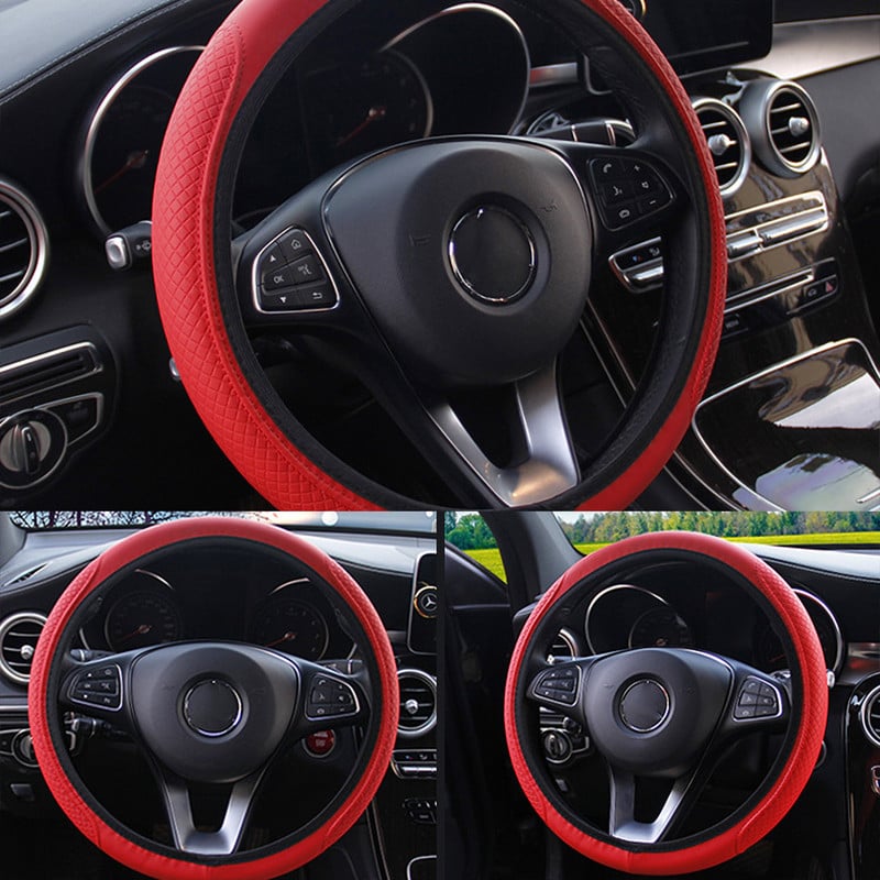 Autó kormánykerék burkolat zsinór Univerzális Auto Styling belső dinamikus szálas bőr autó SUV kormánykerék védő dekoráció