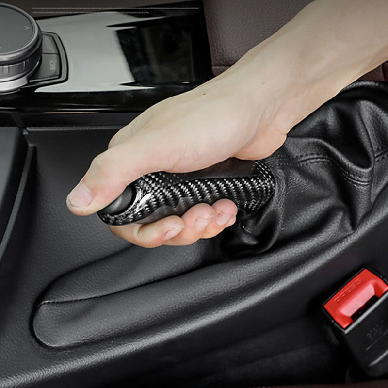 BMW E46 E90 E92 E60 E39 F30 F34 F10 F20 tartozékaihoz Univerzális szénszálas mintázatú autós kézifék fogantyúk burkolat belső burkolat