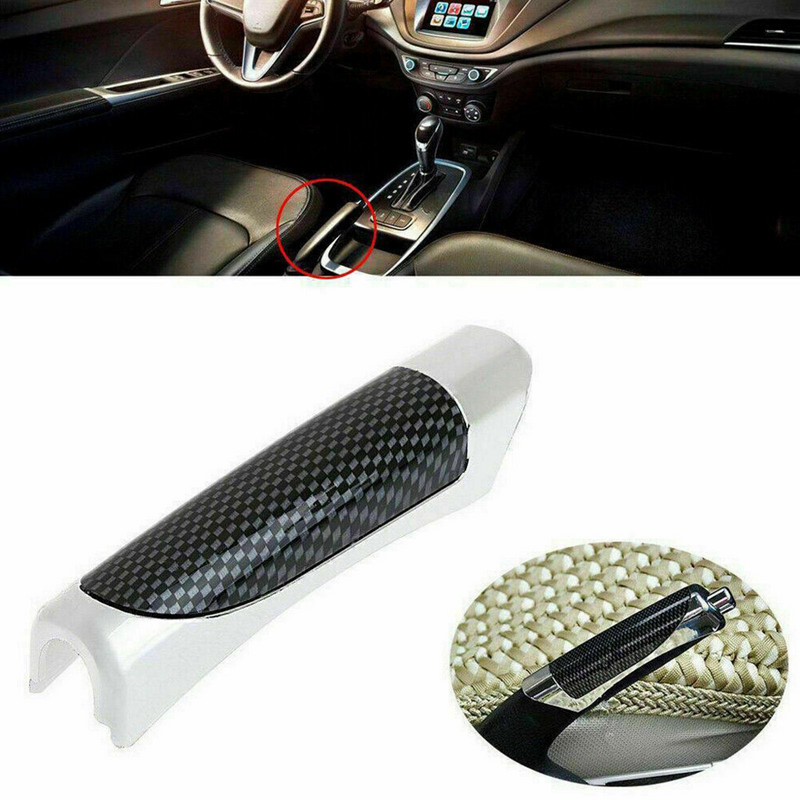 Juodas anglies pluošto rankinio stabdžio dangtelis visureigio automobilio rankinio stabdžio apsauga Dekoratyvinio dangtelio automobilių priedai