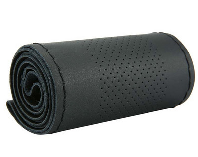 Καλύμματα τιμονιού αυτοκινήτου Πλεξούδα DIY 38cm από μαλακό τεχνητό δέρμα Καλύμματα αυτοκινήτου αυτοκινήτου με βελόνα και κλωστή Αξεσουάρ αυτοκινήτου