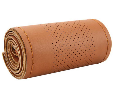 Καλύμματα τιμονιού αυτοκινήτου Πλεξούδα DIY 38cm από μαλακό τεχνητό δέρμα Καλύμματα αυτοκινήτου αυτοκινήτου με βελόνα και κλωστή Αξεσουάρ αυτοκινήτου