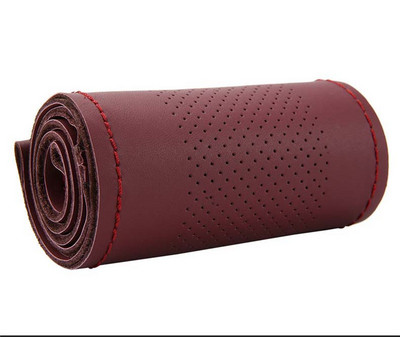 Καλύμματα τιμονιού αυτοκινήτου Πλεξούδα DIY 38cm από μαλακό τεχνητό δέρμα Καλύμματα αυτοκινήτου αυτοκινήτου με βελόνα και κλωστή Αξεσουάρ αυτοκινήτου