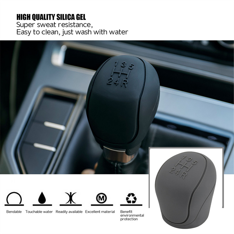 Capac pentru buton schimbător de viteze din silicon în 6 culori Husă pentru mâner cu mâner antiderapant Automobile Gulerele pentru schimbarea vitezelor Accesorii auto