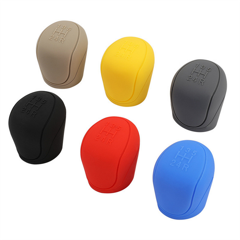 Capac pentru buton schimbător de viteze din silicon în 6 culori Husă pentru mâner cu mâner antiderapant Automobile Gulerele pentru schimbarea vitezelor Accesorii auto