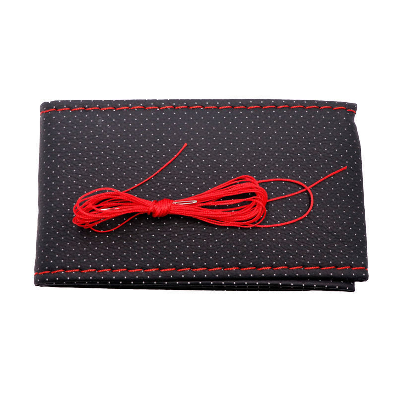 1 ks Tkaný poťah na volant auta Šijacie nite Súprava na poťahy do auta z umelej kože