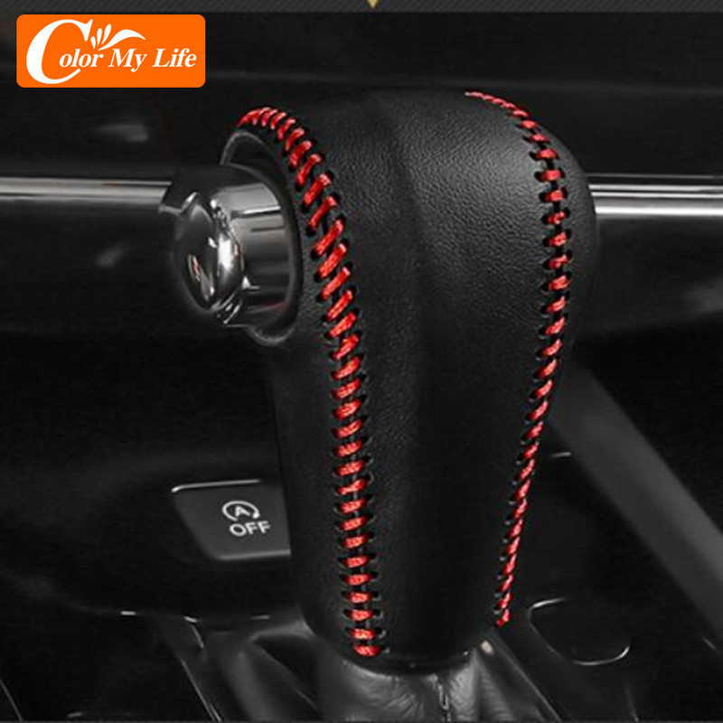 Capac de protecție din piele pentru butonul de schimbare a capului de mașină pentru Honda Vezel HRV HR-V 2014 - 2020 AT Huse de protecție pentru gulere de schimbare a vitezelor