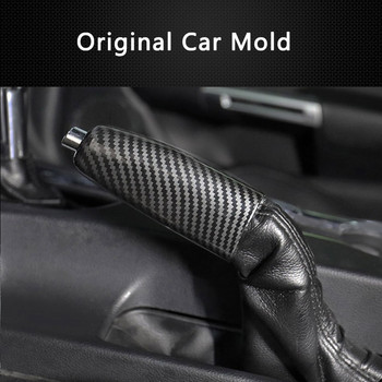 QHCP Капак на рамката на ръкохватката на ръчната спирачка ABS въглеродни влакна за Ford Mustang 2015 2016 2017 2018 2019 2020 Автомобилни аксесоари