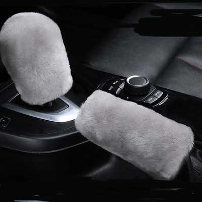 Téli plüss szőrme autó kézifék burkolat váltó gomb burkolat Audi all series Q3 Q5 SQ5 Q7 A1 A3 S3 A4 A4L A6L A7 S6 S7 A8 S4 RS4