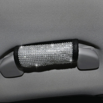 Кристално покритие за яка за превключване на скоростите на автомобила Капак за ръчна спирачка Капак за предпазен колан за столче за кола Bling Rhinestones Авто интериорни аксесоари 1PC