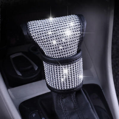 Crystal autós sebességváltó nyakörv burkolat Kézifék burkolat Autóülés biztonsági öv huzat Bling strassz autó belső kiegészítők 1 db