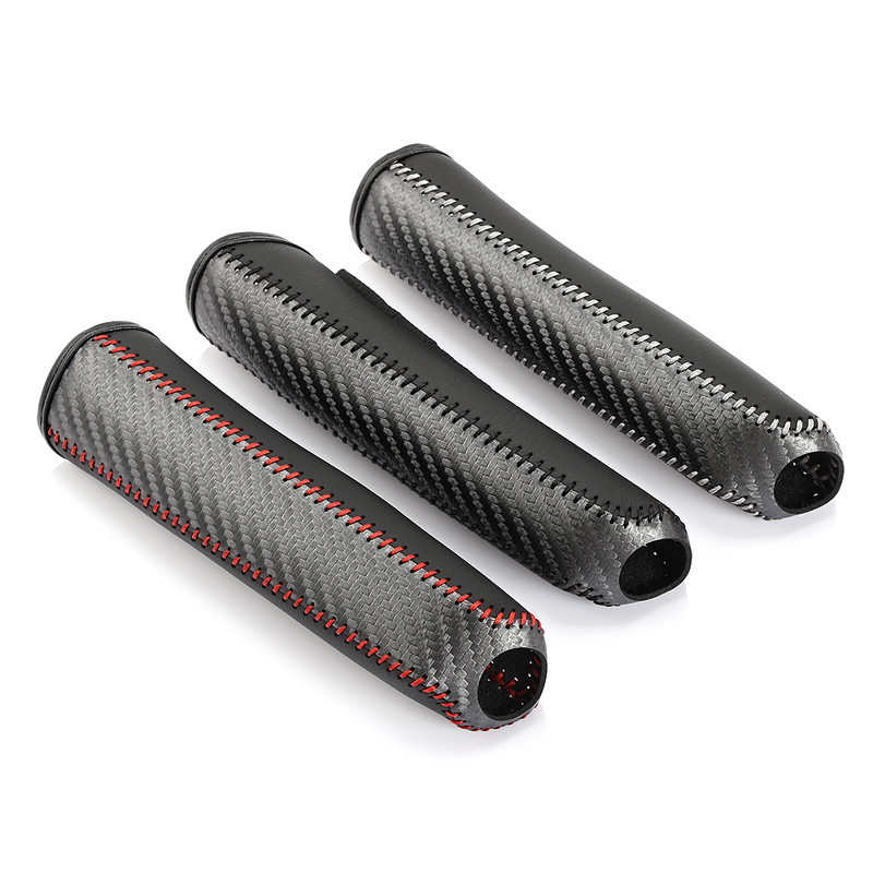 Capac frână de mână, stil din fibră de carbon, din piele, pentru Volkswagens VW CC Polo T5 6R Golf 7 6 5 4 MK7 MK5 Passat B6 Touran
