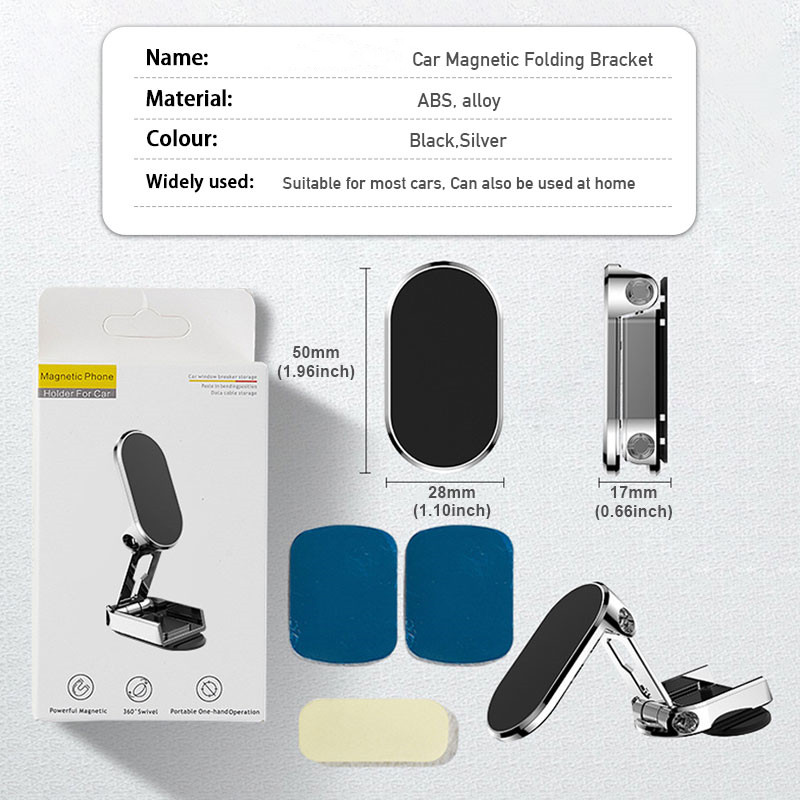 Ισχυρή μαγνητική βάση στήριξης τηλεφώνου αυτοκινήτου Περιστρεφόμενη βάση smartphone Αναβαθμισμένη αναδιπλούμενη βάση τηλεφώνου για iPhone Samsung Xiaomi LG
