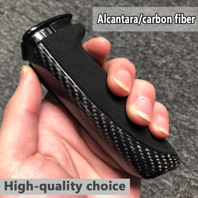 Acoperire pentru mânere frână de mână mașină din fibră de carbon reală Decorație interioară Stil de înlocuire a mașinii pentru Bmw E46 E90 E92 E60 E39 F30 F34 F10 F20