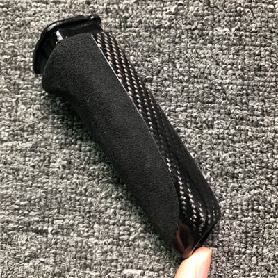 Acoperire pentru mânere frână de mână mașină din fibră de carbon reală Decorație interioară Stil de înlocuire a mașinii pentru Bmw E46 E90 E92 E60 E39 F30 F34 F10 F20