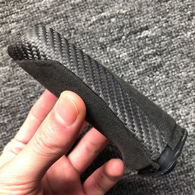 Acoperire pentru mânere frână de mână mașină din fibră de carbon reală Decorație interioară Stil de înlocuire a mașinii pentru Bmw E46 E90 E92 E60 E39 F30 F34 F10 F20