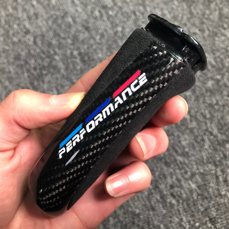 Acoperire pentru mânere frână de mână mașină din fibră de carbon reală Decorație interioară Stil de înlocuire a mașinii pentru Bmw E46 E90 E92 E60 E39 F30 F34 F10 F20