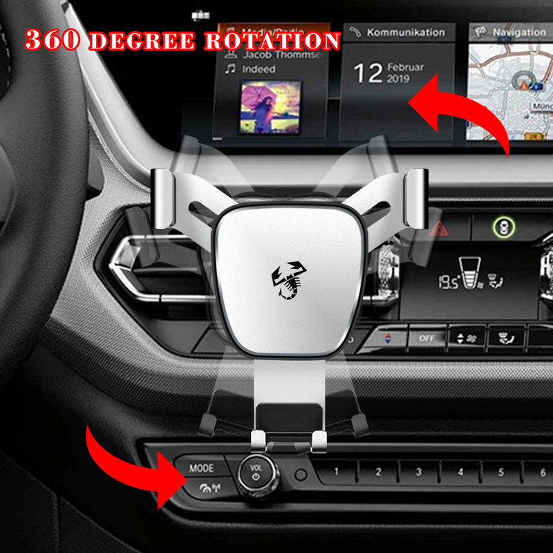 Univerzális autós telefontartó Lazy mobiltelefon klip légkimeneti csat Abarth 500 Stilo Ducato Palio Bravo Doblo Car Stylinghez