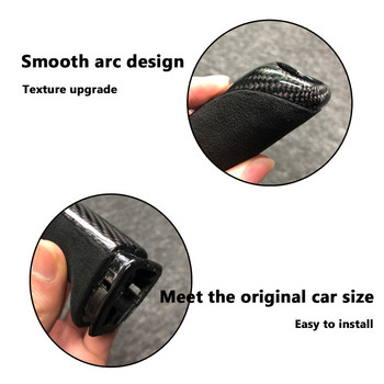 Капак за ръкохватки на ръчната спирачка на автомобила за BMW E46 E90 E92 E60 E39 F30 F34 F10 F20 Alcantara/Carbon Fiber Splicing Style Интериорна облицовка