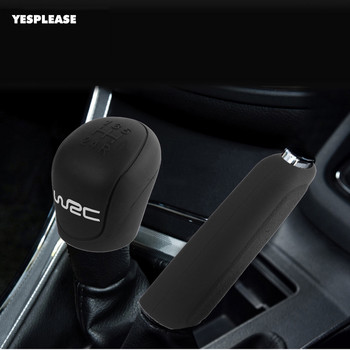 Κάλυμμα χειρόφρενου κουμπιού αλλαγής ταχυτήτων 2 τμχ για Ford Focus 2 3 Fiesta Kuga 2 Escape Gear Head Καλύμματα σιλικόνης Μοχλός χειροσφαίρισης