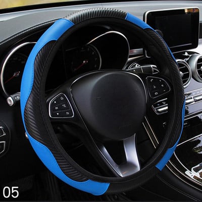 Κάλυμμα τιμονιού αυτοκινήτου 38cm Πλεξούδα αυτοκινήτου στο τιμόνι στη θήκη του καλύμματος τιμονιού Funda Volante Universal Car Accessories
