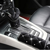 Preslatki crtani dijamantni plišani poklopac ručice mjenjača automobila Kristalni poklopac ručne kočnice Navlaka automatskog mjenjača Stilski dodaci za interijer