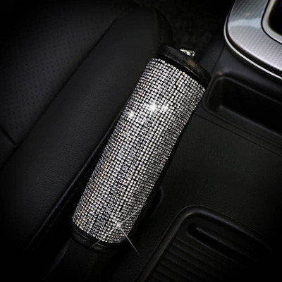 Dimanta kristāla automašīnas pārnesumu pārslēgšanas apkakles pārsegs Glitter Rhinestones Auto rokas bremžu pārsegi melnas krāsas automašīnas salona piederumi
