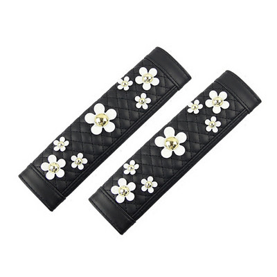 2 komada modne kožne navlake za sigurnosni pojas automobila od kamenčića Crystal Crown Univerzalni jastučić za ramena Dodaci za unutrašnjost automobila