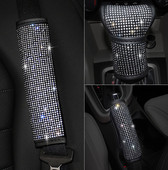 Bling Bling Rhinestones kristāla automašīnas rokas bremzes pārsegs pārnesumu pārslēga apkakles pārsegs drošības jostas pārsegs, paliktnis Automašīnas aksesuāri interjers sieviete